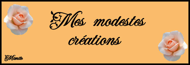  Mes  modestes creations Forum Index